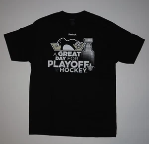 PITTSBURGH PENGUINS REEBOK PLAY OFF NHL MEN’S T-SHIRT SIZE L - Picture 1 of 2