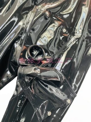 792 Latex gummi catsuit with toes Roll crotch hole codpiece hidden hole no zip - Image 1 of 4