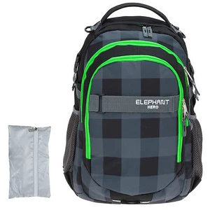 Rucksack Jungen Elephant Signature Schulrucksack Schultasche 12609 Plaid Grün +R - Bild 1 von 12