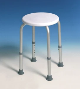 Adjustable Height Round Shower Stool Lightweight Portable Extra High - Picture 1 of 1