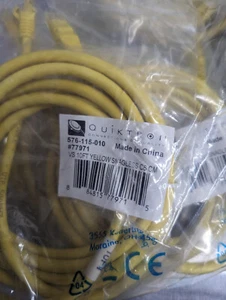 (10) Quiktron 576-115-010 Patch Cords 4 Pair Length 10 Feet (Cat6) - Picture 1 of 2