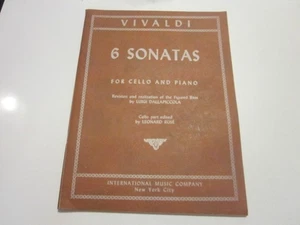 VIVALDI 6 SONATEN FÜR CELLO & KLAVIER Notenbuch INTERNATIONAL MUSIC CO. NY - Bild 1 von 4