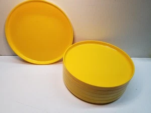 Vintage Heller Massimo Vignelli (6) Piatti Impilabili Giallo 9,75 Pollici MCM - Foto 1 di 6