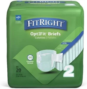 FitRight Heavy Absorbency Adult Diapers, L/XL/2XL (Waist Size 51in-70in), 80 Cou - Picture 1 of 4