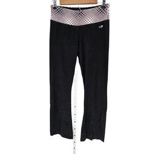 Marika Womens Sz M Straight Leg Yoga Pants Black Gray Athletic Pull On - Picture 1 of 3