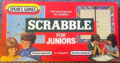 Scrabble Junior Spears Games 1983 Vintage Complete Word Tile Game - Image 1 of 4