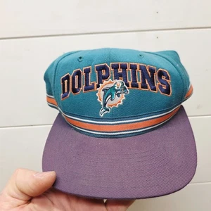 Vintage Miami Dolphins Logo Snapback Hat Cap Starter Pro Line NF - Picture 1 of 9
