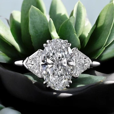 Oval Cut Diamond Engagement Ring 2.80 Ct IGI Lab Created 14K White Gold - Image 1 of 4