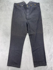 Frontier Classics Longhorn Jeans Herren 36 dunkelblau gestreift Baumwolle V-Kerbe hinten - Bild 1 von 14