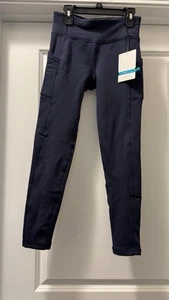 Athleta Girl Altitude Edge Stash Tight size Medium 8-10 blue NWT fleece lined - Picture 1 of 8