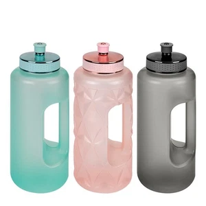 Borraccia acqua potabile con manico laterale 3 colori assortiti palestra fitness 1 litro uk - Foto 1 di 5