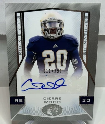CIERRE WOOD - 2013 SPX - ROOKIE SIGNATURES (AUTO)🔥NOTRE DAME🔥/299 - Image 1 of 2