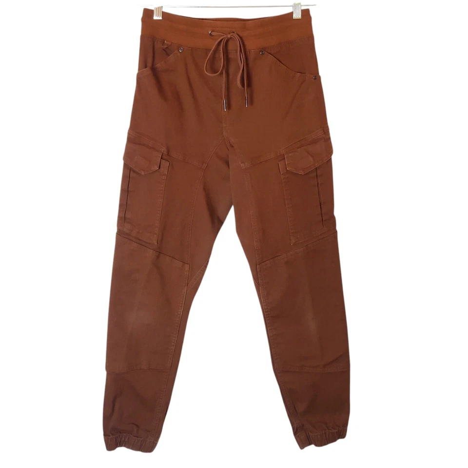 Calça jogger Duluth Trading Co mangueira de incêndio lona flexível deslocamento laranja ferrugem 6 - Imagem 1 de 4
