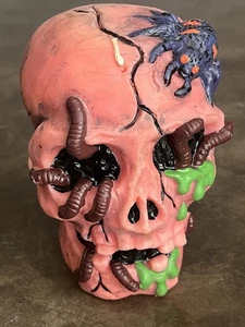 1980's Russ Berrie Scary Skull Monster Head Candle Halloween Madballs Weird Ball - Picture 1 of 6