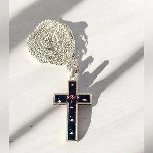 Collar Colgante Cruz Fe Plata 999 Nuevo - Imagen 1 de 4