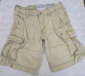 Abercrombie pantaloncini cargo ragazzo taglia 14 pesante coulisse Y2K - Foto 1 di 6