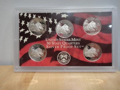 RARE US 90% SILVER PROOF SET of 5 COINS 2006 ALASKA QUARTERS SEALED (Z932) - Image 1 of 4