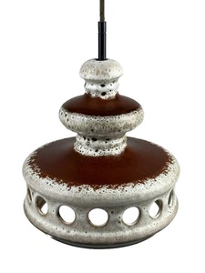 60er 70er Jahre Keramik Deckenlampe Leuchte Hängelampe Mid Century Design - Picture 1 of 12