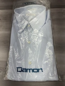 Damon Gray/Stripe Men's Dress Shirt Button Down - Size 15.5 - 32/33 - Picture 1 of 3