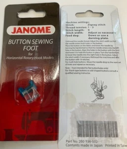 JANOME BUTTON SEWING FOOT FOR HORIZONTAL ROTARY HOOK MODELS - Picture 1 of 1