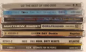 1990s Rock 7 CD Lot Green Day, REM, U2, Toad, INXS, Crowded House, Mathew Sweet - Picture 1 of 7