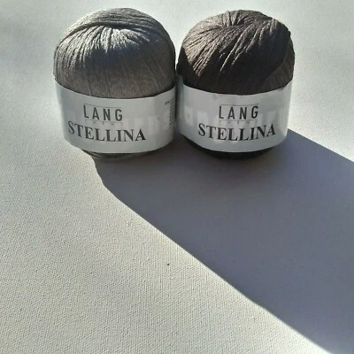 Lang 'Stellina' (55% шелк, 45% хлопок) 120 м, 25 г, смешанный лот из 4, #68 и #96 - Изображение 1 из 2