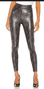 Karen Kane Womens Faux Leather Snakeskin Print Leggings In Black/ Gray Size XL - Picture 1 of 7