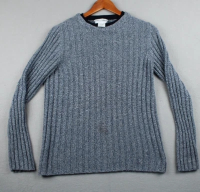 Suéter De Colección DOLCE & GABBANA Gris Algodón Sik Acanalado Cuello Redondo Italia 46 Mediano Foto 1 de 4