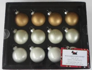 12pc CHRISTMAS TREE GOLD SILVER BALL ORNAMENTS 2" Opalescent Williamstown Home - Picture 1 of 1