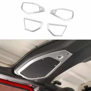 4pcs Roof & A Pillar Speaker Horn Trim Covers For Jeep Wrangler JL JT 24+ Sliver - Picture 1 of 10