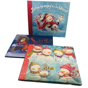 3 Lot Hallmark Story Books: Santa; Snow Happy To Be Here; Snowbelly Family - Picture 1 of 21