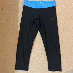Ladies Adidas Cropped Capri Leggings XS Climalite - Picture 1 of 2