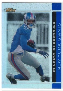 Topps Finest Plaxico Burress 2007 variante refractor azul # 44/299 - Imagen 1 de 2
