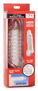 Size Matters 1.5" Penis Enhancer Sleeve Clear - 5.5" Hollow Penis Extension - Picture 1 of 8
