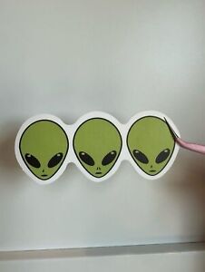 Vinyl Decal/Laptop Sticker- 3 Green Alien Heads