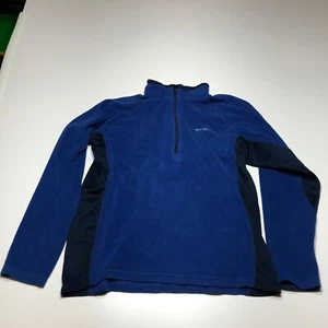 Columbia Jacket Mens Size M Blue Lightweight 1/4 Zip Fleece Bodywarmer Pullover - Picture 1 of 12