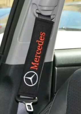 Mercedes Logo Auto Sicherheitsgurt Gurt Abdeckung Gurtschoner Gurtpolster "NEU" - Bild 1 von 3