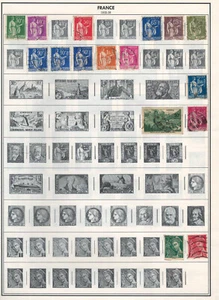 Estampillas usadas muy finas de Francia 1932-1942 con bisagras en la lista: 2 lados - Imagen 1 de 2