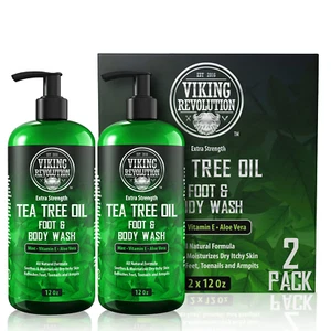 Viking Revolution Tea Tree Oil Body Wash Soap for Men - Helps Athlete's Foot, To - Picture 1 of 7