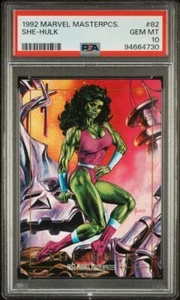1992 Marvel Masterpieces #82 She-Hulk PSA 10 GEM MINT! - Picture 1 of 2