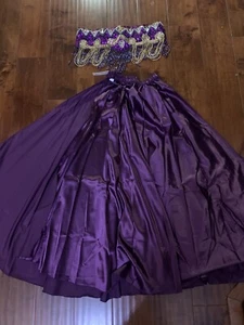 royal smeela  belly dancing dress Sequins Beads rhinestone strapless bra M - Picture 1 of 12