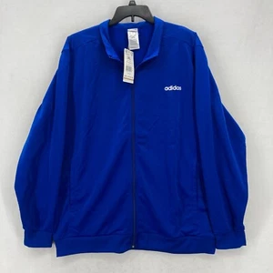Adidas Full Zip Warm Up Jacket Mens 2XL Blue Track & Field Running Basketball - Picture 1 of 13