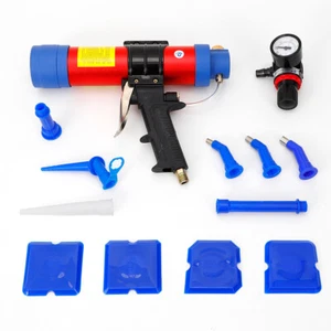 Air Caulking 310ml Silicone Pistola Cartuccia Pneumatica Dispenser + Accessori NUOVO - Foto 1 di 16