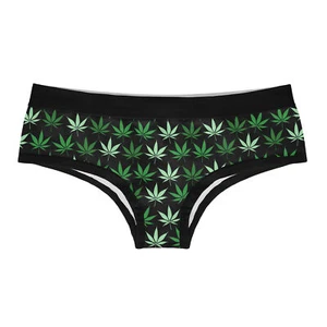 Pot Leaves Womens Panties Funny 420 Weed Graphic Underwear Bikini Brief Cute - Picture 1 of 5
