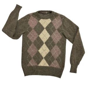 Vintage Cooper & Roe Shetland Pure New Wool Knit Sweater Made In England Mens M - Picture 1 of 11