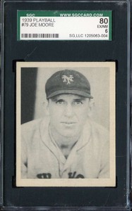 1939 PLAY BALL #79 JO-JO MOORE SGC 6 NY GIANTS *DS13151