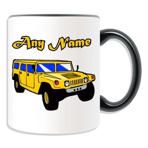 Personalised Gift Hummer Mug Money Box Jeep SUV H1 H2 H3 HX Humvee HMMWV Tea Cup - Picture 1 of 20
