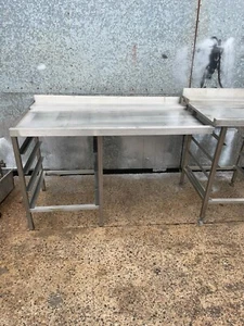 Stainless Steel Commercial Prep Table with Backsplash and Open Underside Rack - Picture 1 of 10