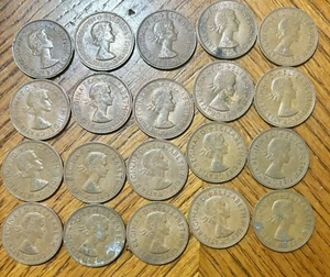 GREAT BRITAIN, LARGE PENNY LOT, 20 1960 To 1967 - Picture 1 of 2
