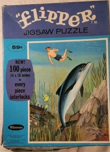 Vintage Flipper The Dolphin Puzzle 100 Pieces Whitman 1967 - Picture 1 of 6